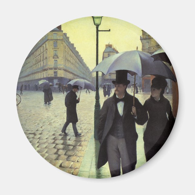 Aimant Journée de la Pluie de Paris par Gustave Caillebot (Devant)