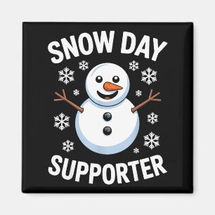 Aimant Journée de neige Suprter Flocon de neige Bonhomme