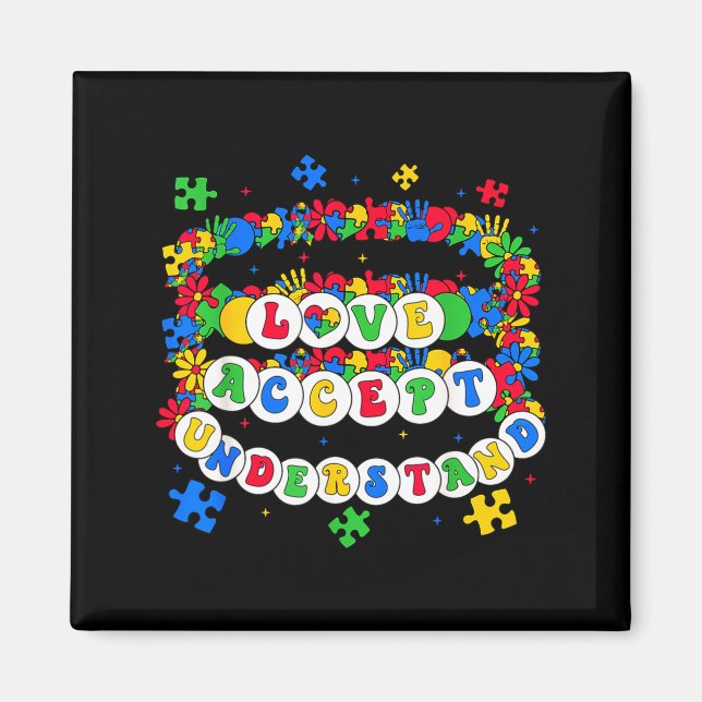 Aimant Journee de sensibilisation au puzzle de l'autisme  (Devant)