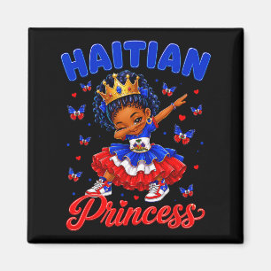Aimant Journée du drapeau de la princesse haïtienne Jolie