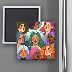 Aimant Journée internationale de la femme Égalité et dive