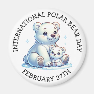Aimant Journée internationale de l'ours polaire - 27 févr