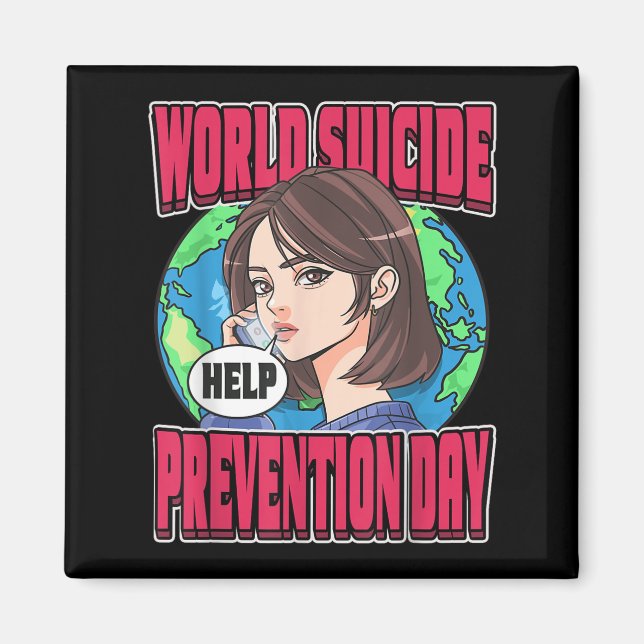 Aimant Journée mondiale de prévention du suicide Sensibil (Devant)