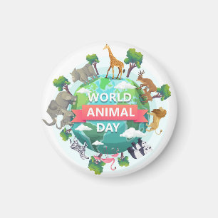 Aimant Journée mondiale des animaux