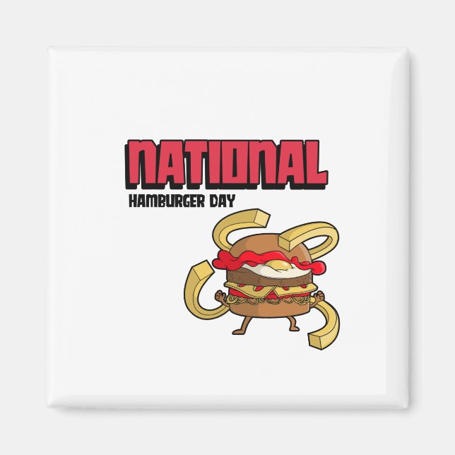 Aimant Journée nationale du hamburger (Devant)