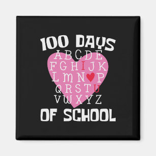 Aimant Jours D'Alphabet Scolaire 100e Jour Enseignant Étu