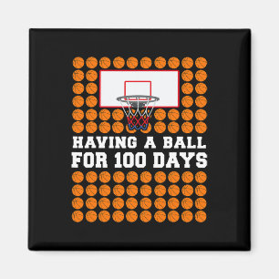 Aimant Jours De Basket-Ball 100e Jour Cadeau Pour