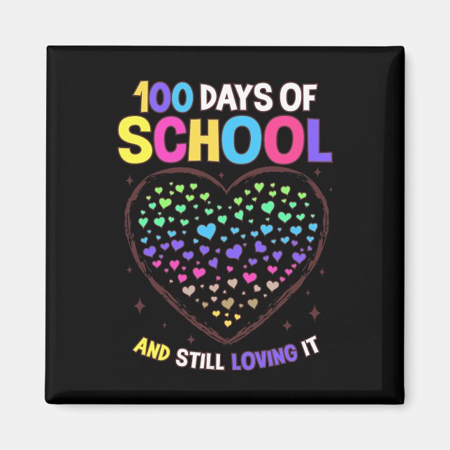 Aimant Jours De L'École 100e Jour De L'Enseignant Étudian (Devant)