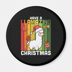 Aimant Jours de Noël Cute Llama Pun