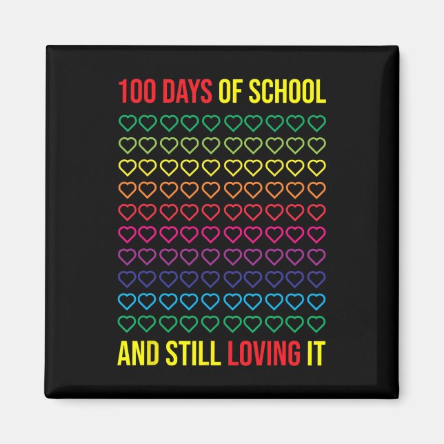 Aimant Jours D'École Et Toujours Aimer Il 100 Jours De Sc (Devant)