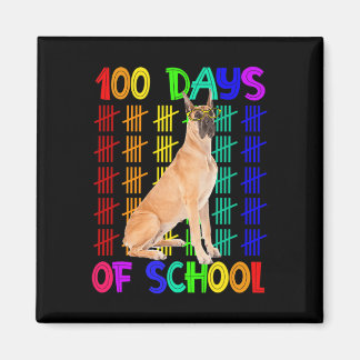 Aimant Jours D'École Grand Chien Danois Portant Des Gles 