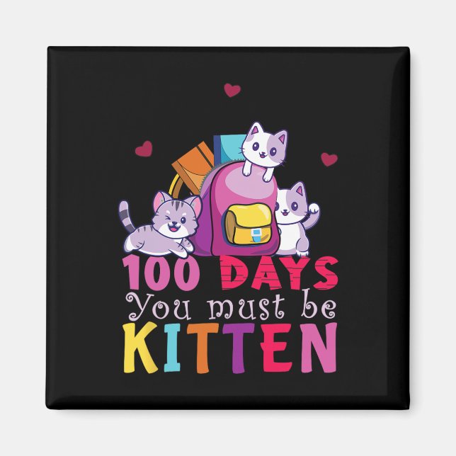 Aimant Jours D'École Vous Devez Être Kitten Étudiants Amu (Devant)