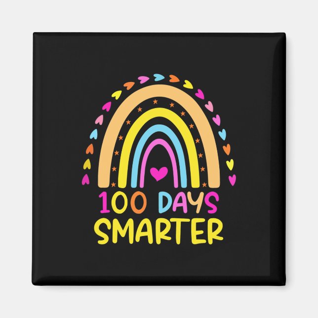 Aimant Jours Enseignant Smarter 100e Jour De L'École Rain (Devant)
