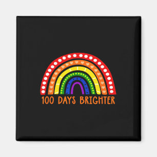 Aimant Jours Plus Brighter Enseignant Amusant 100e Jour D