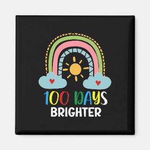 Aimant Jours Plus Brighton 100e Jour De L'École Pink Rain