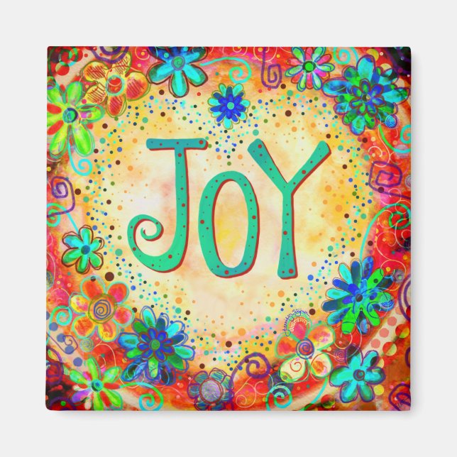 Aimant Joy Inspirivity ONE WORDFun Trendy Cheerful (Devant)