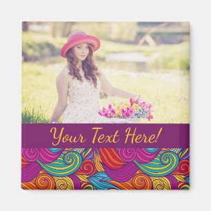 Aimant Joyau coloré rétro Tonage Tourbillonnant Motif d