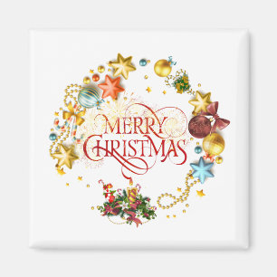 Aimant Joyeuse couronne de Noël