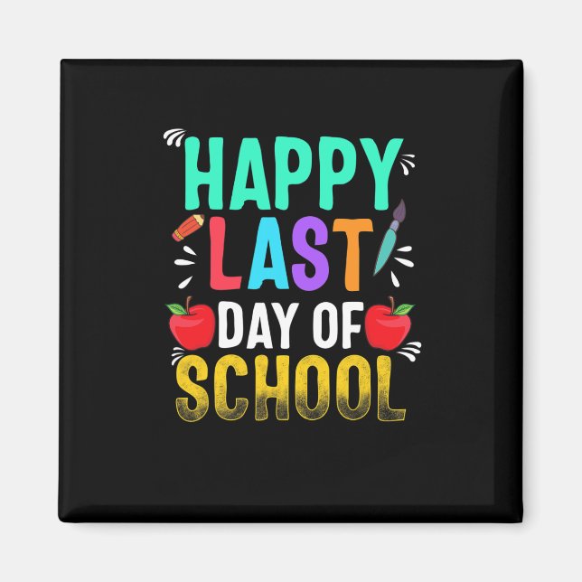 Aimant Joyeuse Dernière Journée De L'Enseignant Appréciat (Devant)