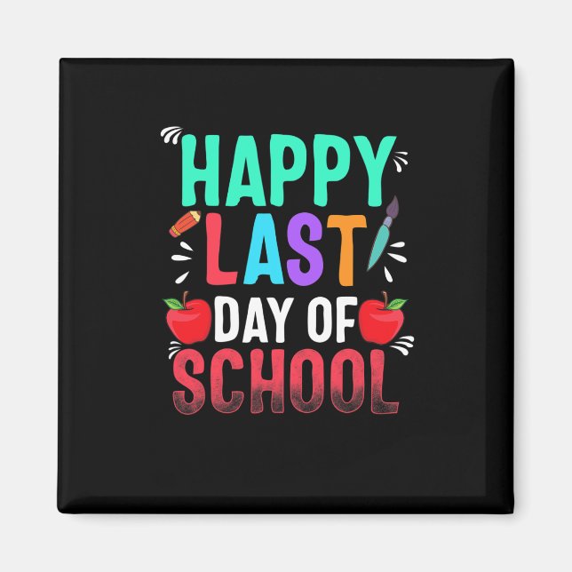 Aimant Joyeuse Dernière Journée De L'Enseignant Appréciat (Devant)
