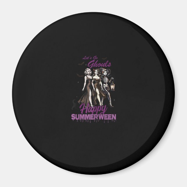 Aimant Joyeuse équipe de filles de Ghoul Summerween (Devant)