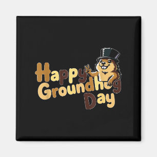 Aimant Joyeuse fête de la marmotte le 2 février prévision