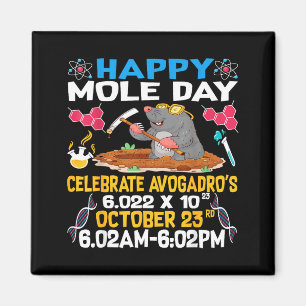 Aimant Joyeuse Fête De La Mole Le 23 Octobre Femme Amateu