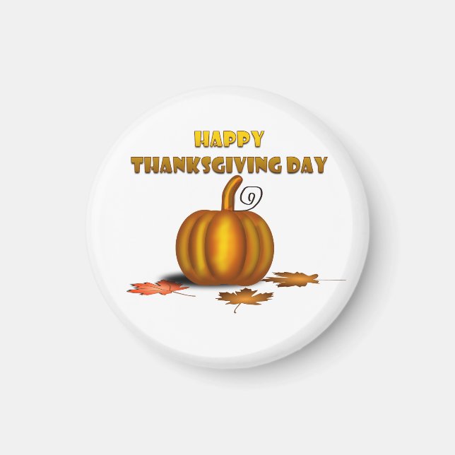 Aimant Joyeuse fête de Thanksgiving (Devant)