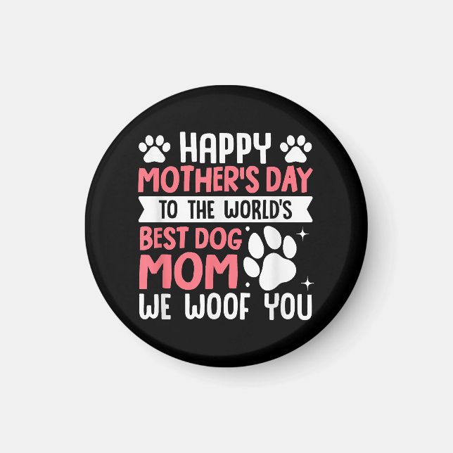 Aimant Joyeuse Fête des Mères Au Monde Meilleure Maman De (Devant)