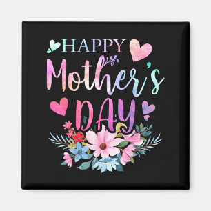 Aimant Joyeuse fête des mères avec fleur maman maman gran