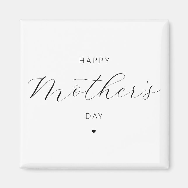 Aimant Joyeuse fête des mères Élégante typographie de scr (Devant)