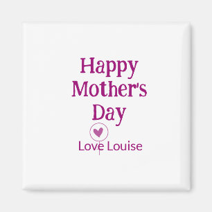 Aimant Joyeuse fête des mères mauve amour nom signe fémin