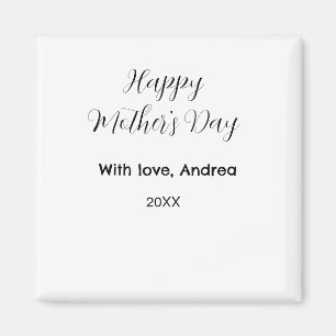 Aimant Joyeuse fête des mères nom date année avec amour s
