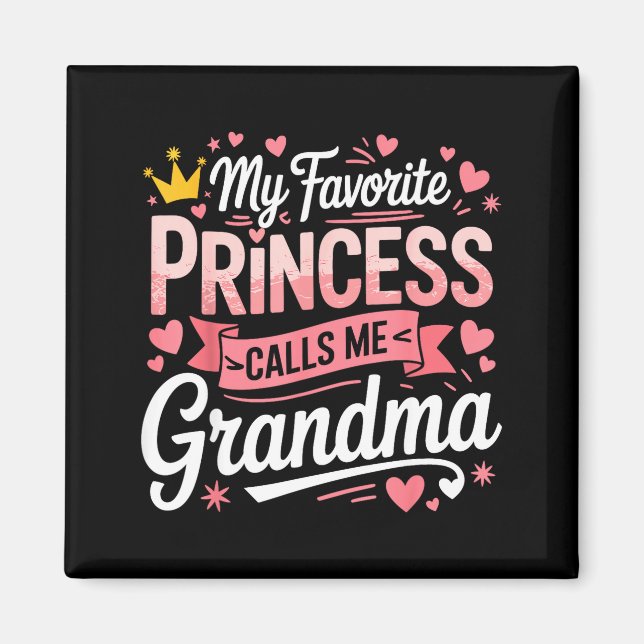 Aimant Joyeuse fête des mères princesse préférée appelle  (Devant)