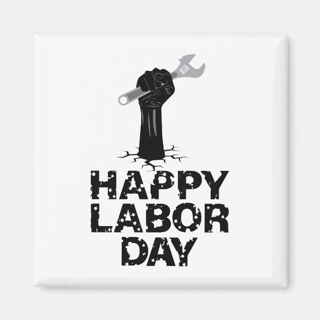 Aimant Joyeuse fête du Travail (Devant)