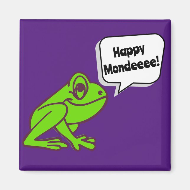 Aimant Joyeuse Grenouille lundi (Devant)