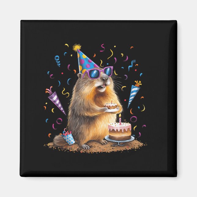 Aimant Joyeuse journée de la marmotte 12 fév Marmotte ave (Devant)