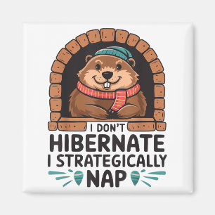 Aimant Joyeuse journée de la marmotte chouette animal ama