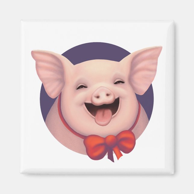 Aimant Joyeuse Journée du Cochon ! (Devant)
