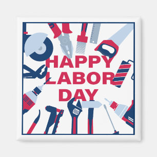 Aimant Joyeuse journée du travail Week-end