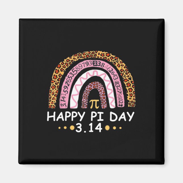 Aimant Joyeuse Journée Pi - Drôle enseignant mathématique (Devant)
