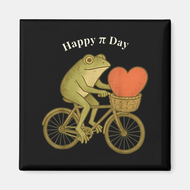 Aimant Joyeuse journée Pi Prof de maths Grenouille Mathém (Devant)