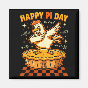 Aimant Joyeuse journée poulet pot jour gâteau amateur de