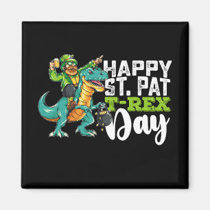 Aimant Joyeuse Saint-Patrick Pat T Rex Dinosaure