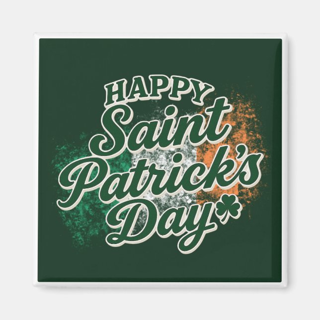 Aimant Joyeuse Saint-Patrick vintage  (Devant)