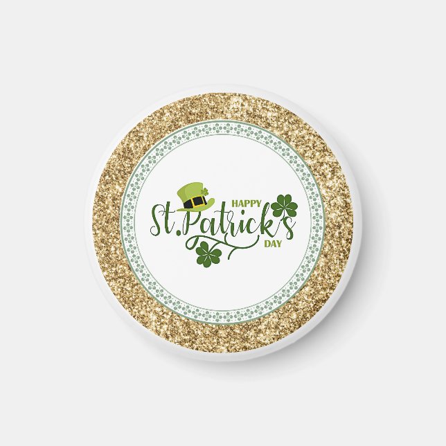 Aimant Joyeuse Saint Patrick's Day, design de vacances, (Devant)