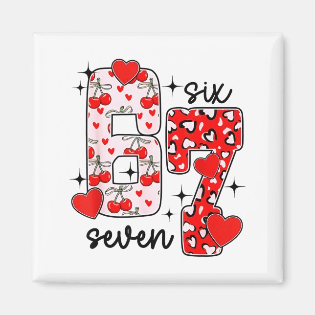 Aimant Joyeuse Saint-Valentin 67 Meme Cœurs Arc Coquette  (Devant)