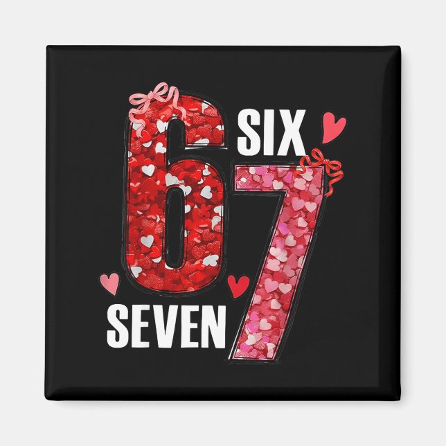 Aimant Joyeuse Saint-Valentin 67 Meme Cœurs Arc Coquette  (Devant)
