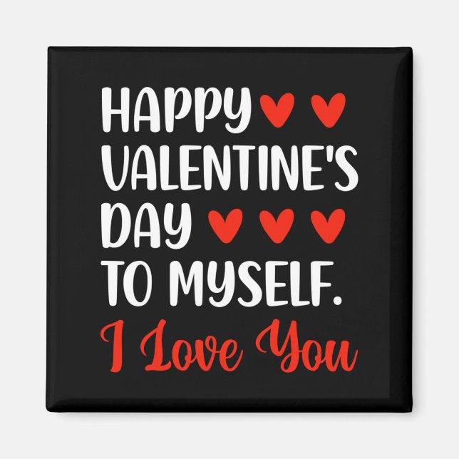 Aimant Joyeuse Saint-Valentin aux garçons heureux d'aimer (Devant)