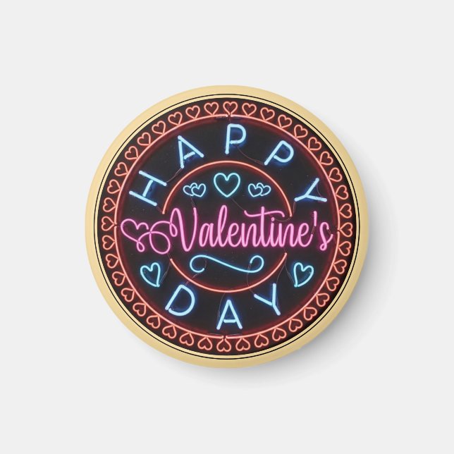 Aimant Joyeuse Saint-Valentin Cercle Design-67128 (Devant)